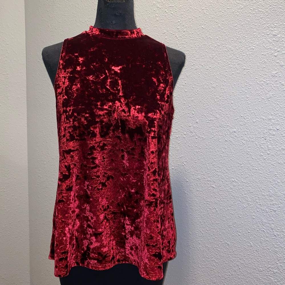 Red Velvet Tank Top Open back Tank Top